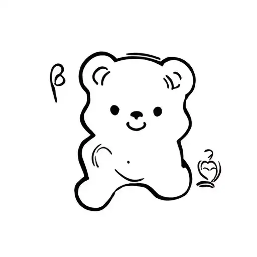 gummy bear tattoo design idea