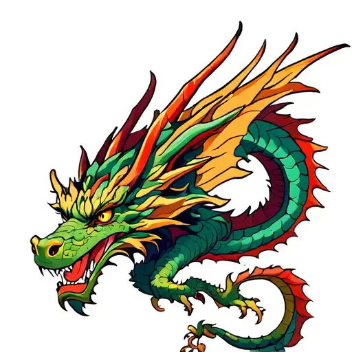 flying dragon tattoo tattoo design idea