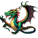 flying dragon tattoo tattoo design idea