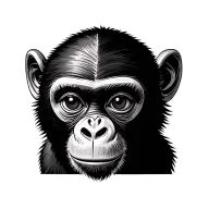 lil small tattoo, with a monkey covering it eyes tattoo design idea