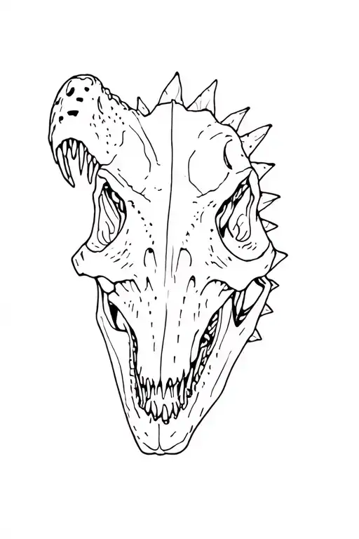 spinosaurus skull tattoo design idea