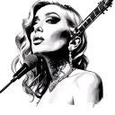 Lady Gaga tattoo design idea