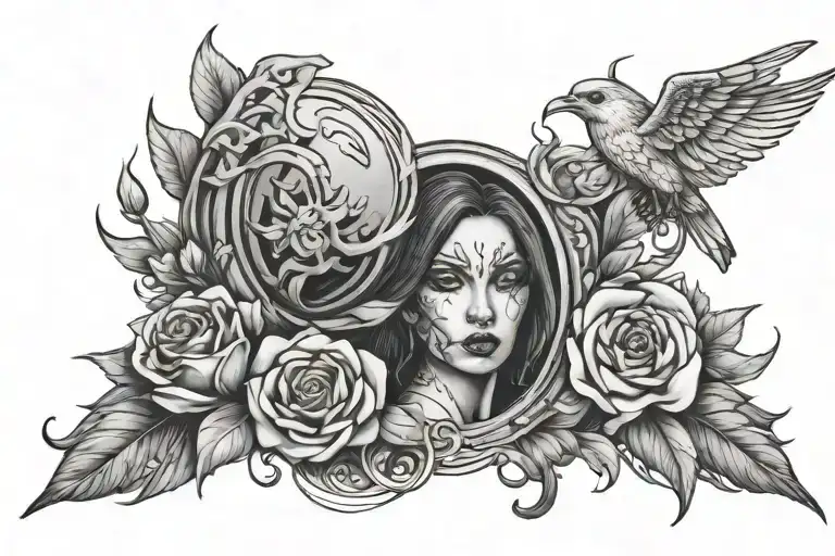 The blows make you stronger, never give up, always get ahead, take care of your family and lots of money tattoo design idea
