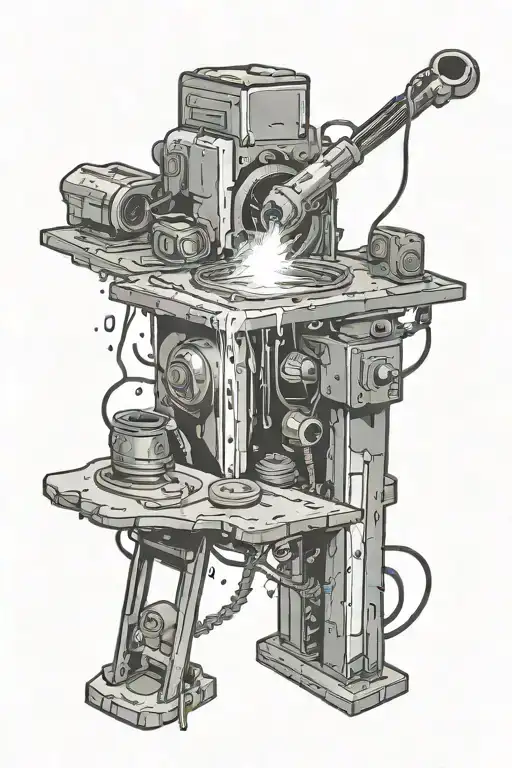 Welding sparks forming a beautiful tattoo design idea