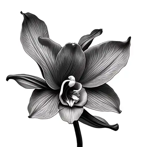 Cattleya Orchid petals Blend tattoo design idea