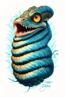 sand worm tattoo design idea