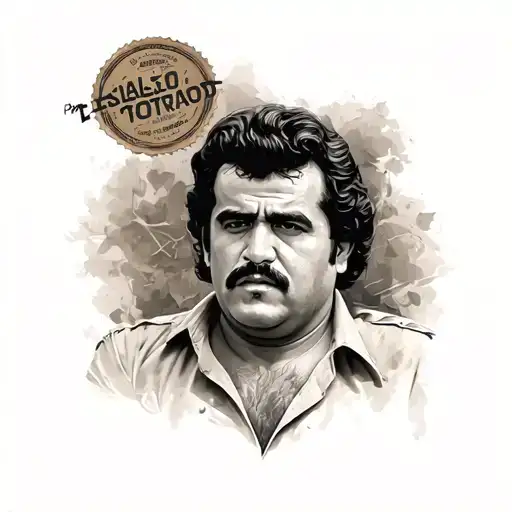 Pablo Escobar tattoo design idea