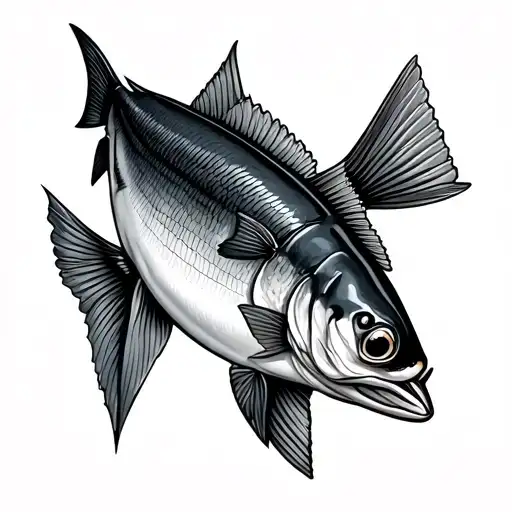 sardine skew tattoo design idea