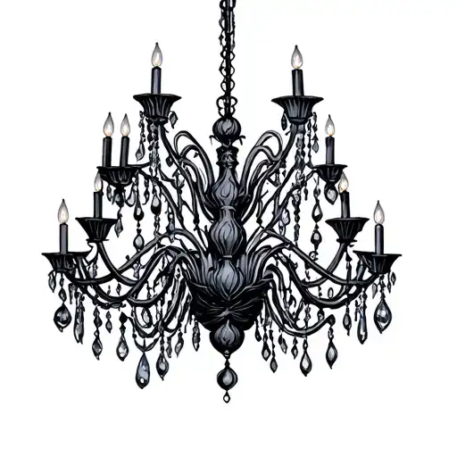 Chandelier tattoo design idea