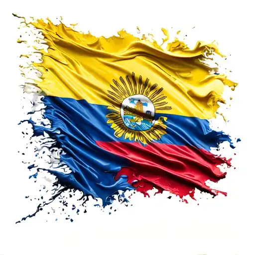 Colombia flag tattoo design idea