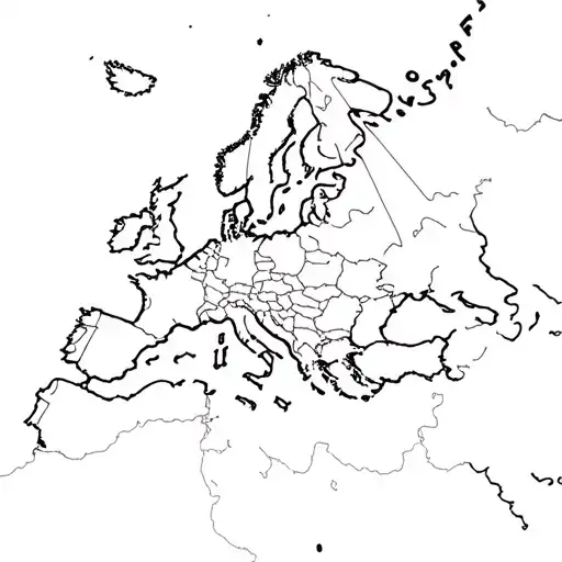 Europe vacation party no map outline tattoo design idea