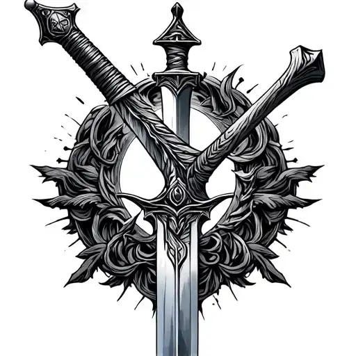 Sword Of Damocles tattoo design idea