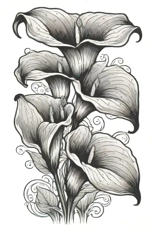calla lily tattoo design idea