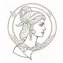goddess Athena tattoo design idea