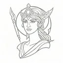 goddess Athena tattoo design idea
