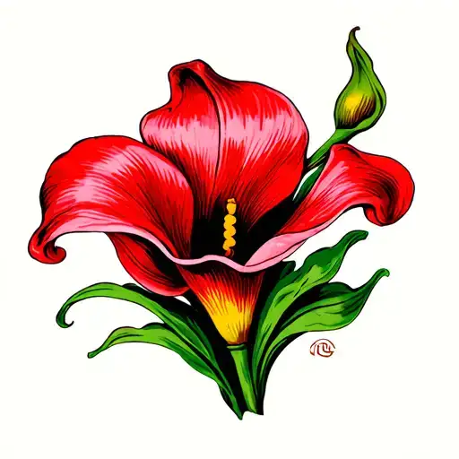 calla lily tattoo design idea