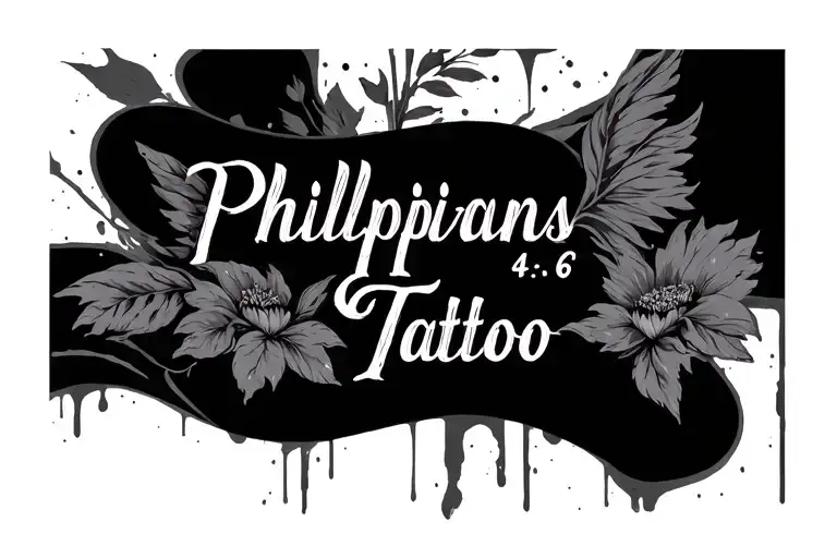 philippians 4:6 tattoo design idea
