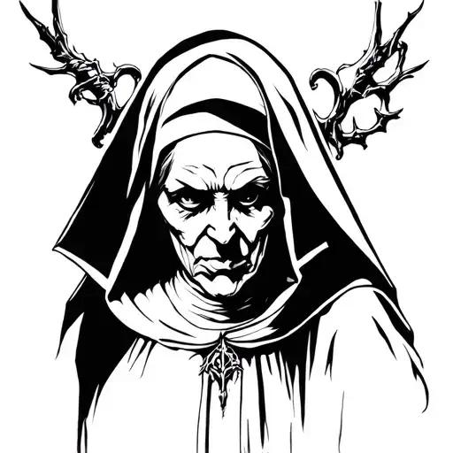 Evil Nun tattoo design idea