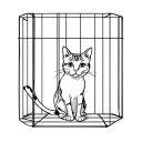 a cat in a trap tattoo design idea