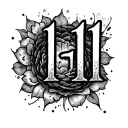 11:11 wish written tattoo design idea