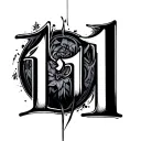 11:11 wish written tattoo design idea