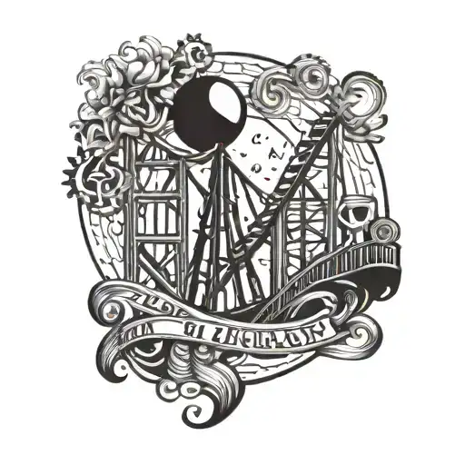 rollercoaster love and mental health struggles depression suicide awareness tattoo design idea