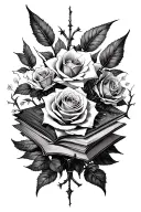 books, fantasy, IT, flowers in the attic, a court of thorns and roses, the ritual, Trueblood tattoo design idea