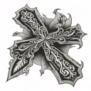 Cross Bold animal tattoo design idea