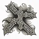 Cross Bold animal tattoo design idea