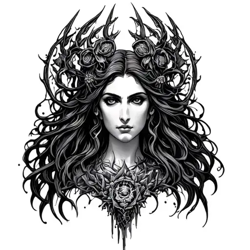hecate goddess tattoo design idea