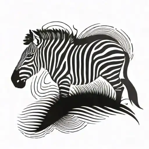 small tattoo with a zebra tattoo design idea