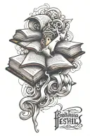 scripture verses flowing tattoo design idea
