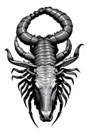 scorpion on bull head tattoo design idea