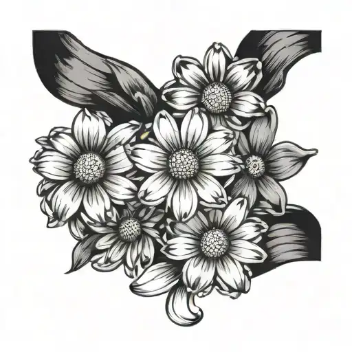 daisy chain wrapped tattoo design idea