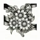 daisy chain wrapped tattoo design idea