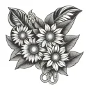 daisy chain wrapped tattoo design idea