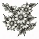 daisy chain wrapped tattoo design idea