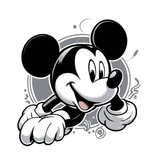 mickey mouse barco tattoo design idea