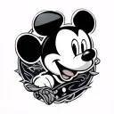 mickey mouse barco tattoo design idea