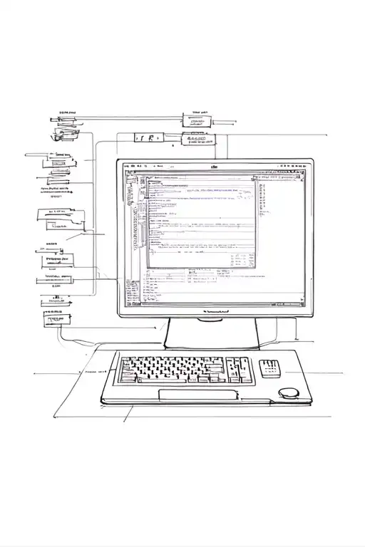 Schematic diagram of a computer tattoo design idea