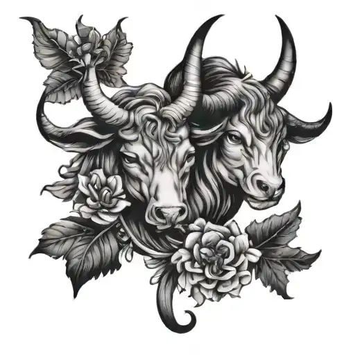 Taurus and Pisces together tattoo tattoo design idea