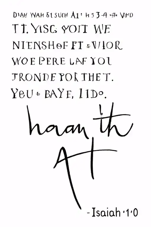 the verse Isaiah 41:10 tattoo design idea