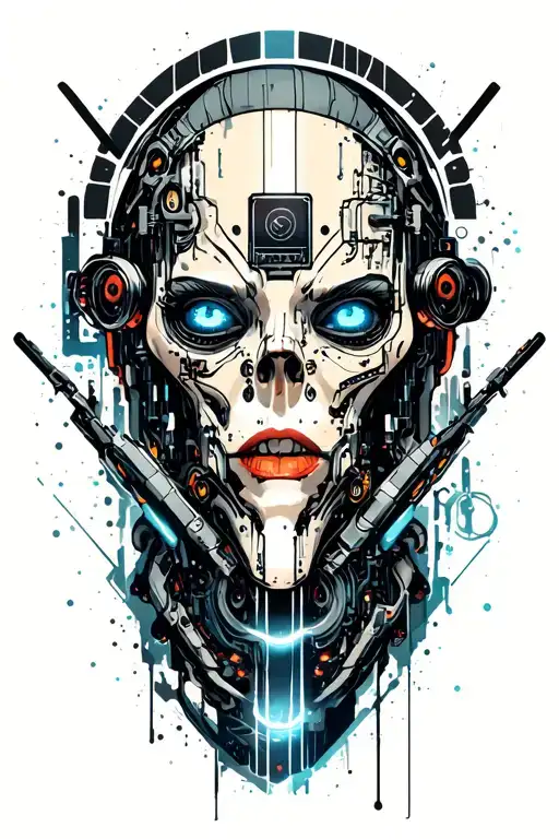 Cyberpunk tattoo design idea