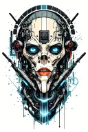 Cyberpunk tattoo design idea
