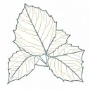 single aspen leaf tattoo design idea