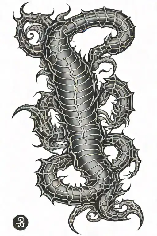 ataraxia simbol scorpio zodiac sign tattoo design idea