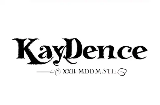 "X_XXI_MMXVIII Kaydence" tattoo design idea
