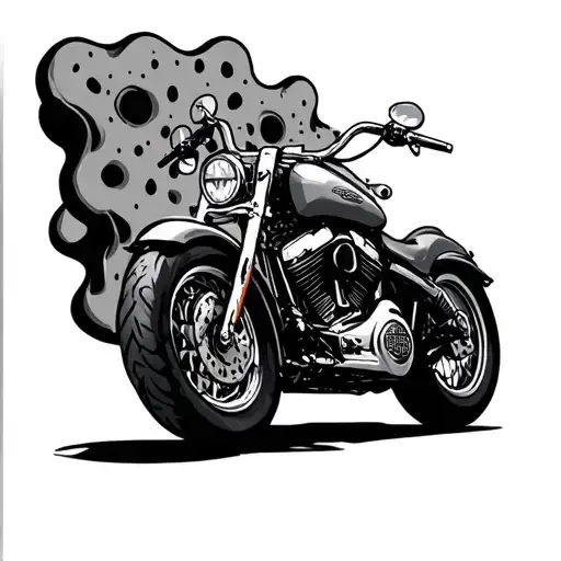 Harley Davidson Street Bob Sponge with tattoo design idea