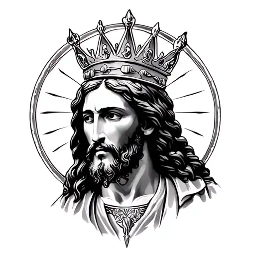 Jesus Is King tattoo design idea