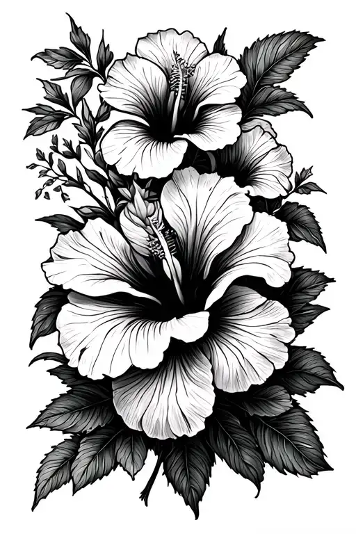 Proverbs 27 17 with hibiscus flower bouquet tattoo design idea